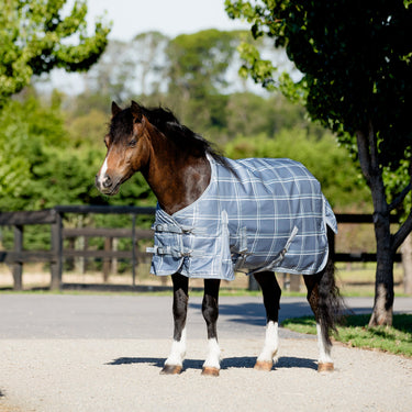 Graphite Check 1200D Pony Rainsheet Rug
