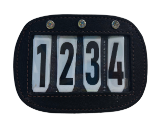 Cavalier Leather Saddle pad 4 Digit Number Holder