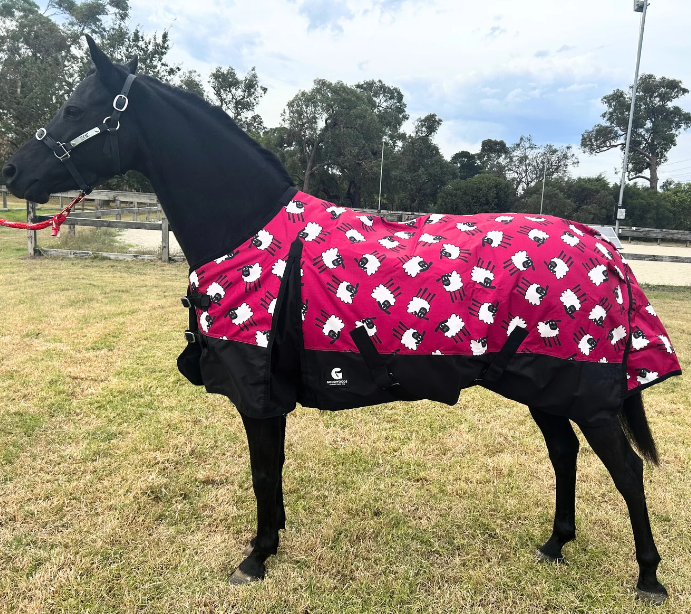 Sally Sheep Winter Synthetic Rug